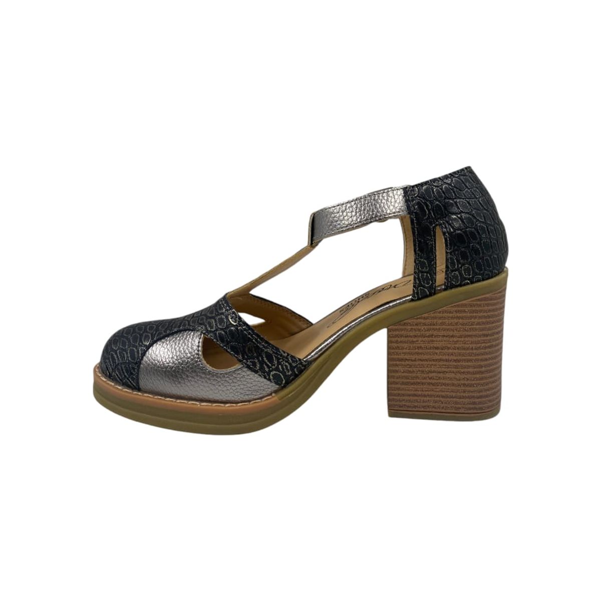 HERIEL - Zapato Negro Taco Mujer