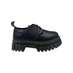 HERIEL - Mocasín Oxford Negro Plataforma.