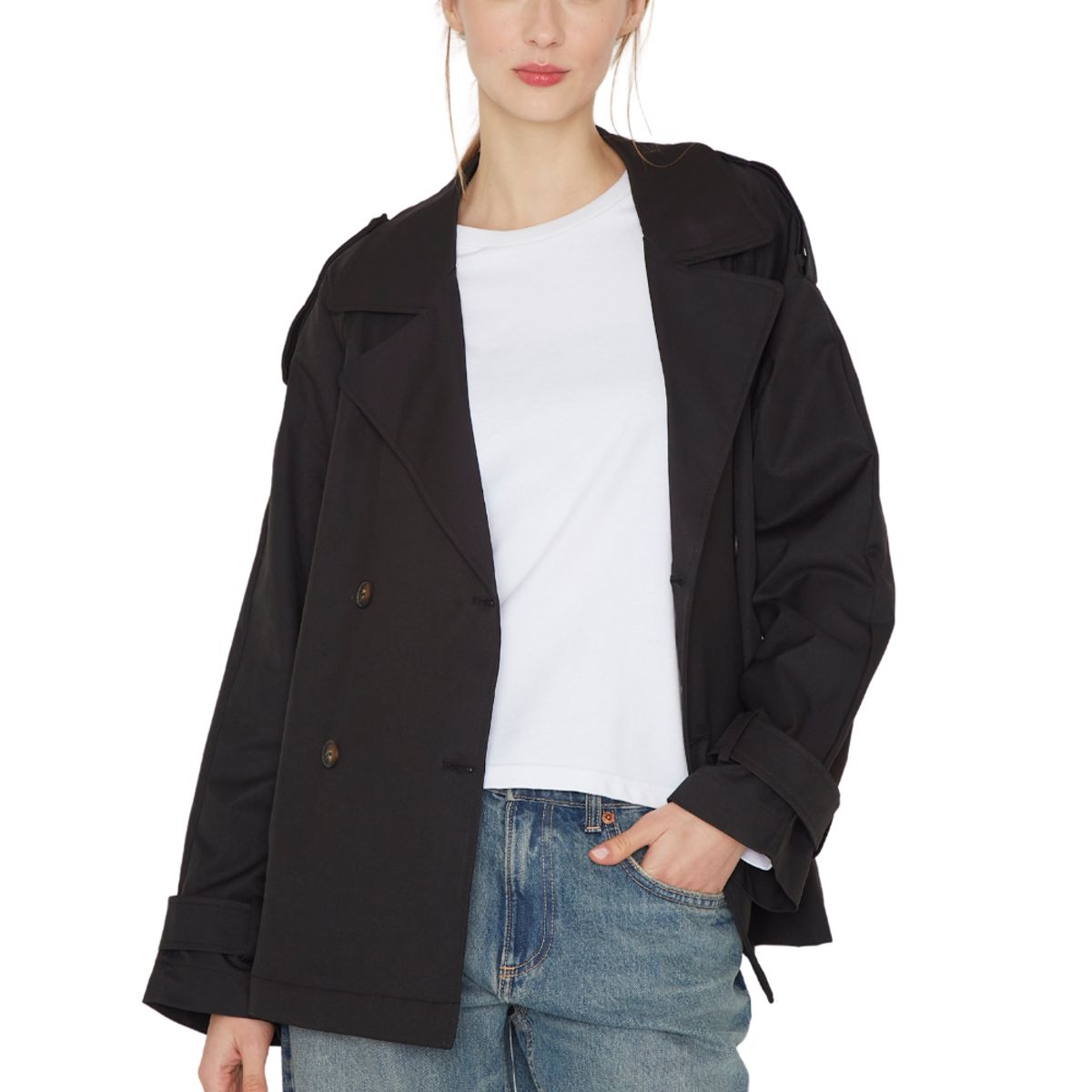 JACINTA TIENDA - Trench Coat Stone negro Jacinta Tienda