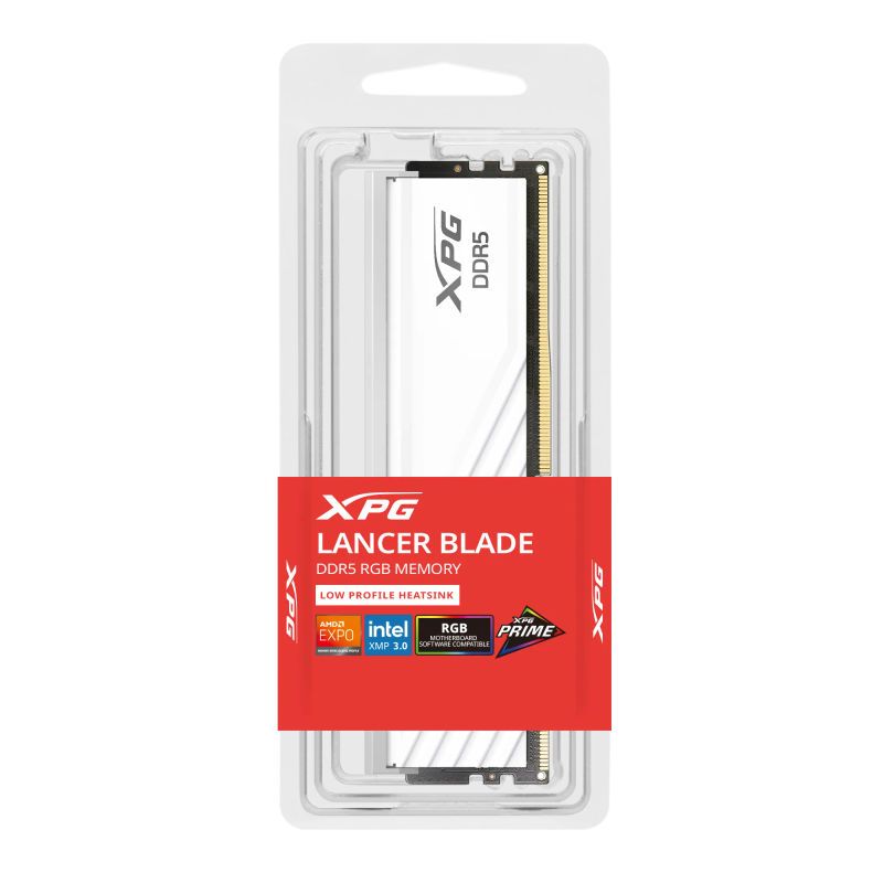 XPG - XPG DDR5 U-DIMM 16GB 6000 CL36 WHITE LANCER BLADE RGB X5U6000C3616G-SLABRWH