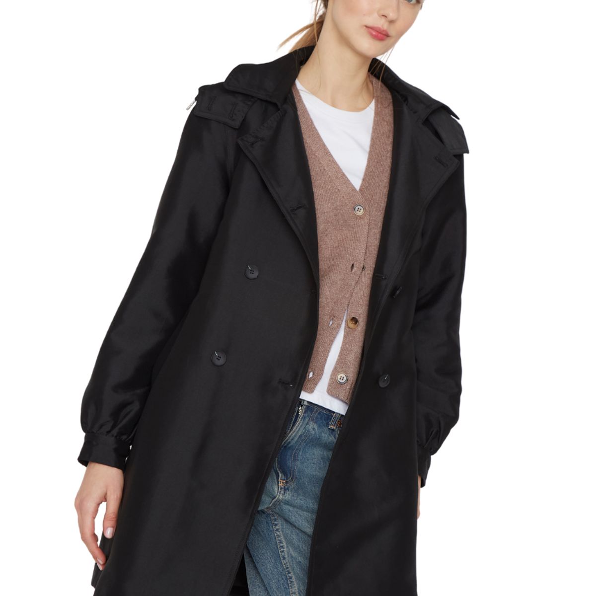 JACINTA TIENDA - Trench Coat Royal negro Jacinta Tienda