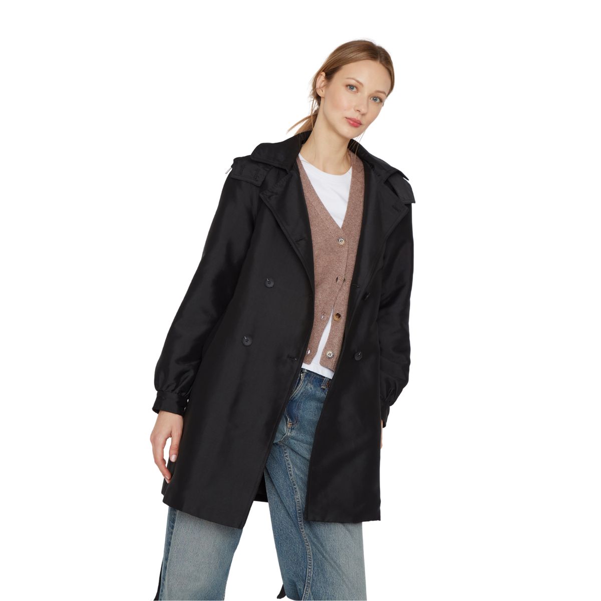JACINTA TIENDA - Trench Coat Royal negro Jacinta Tienda