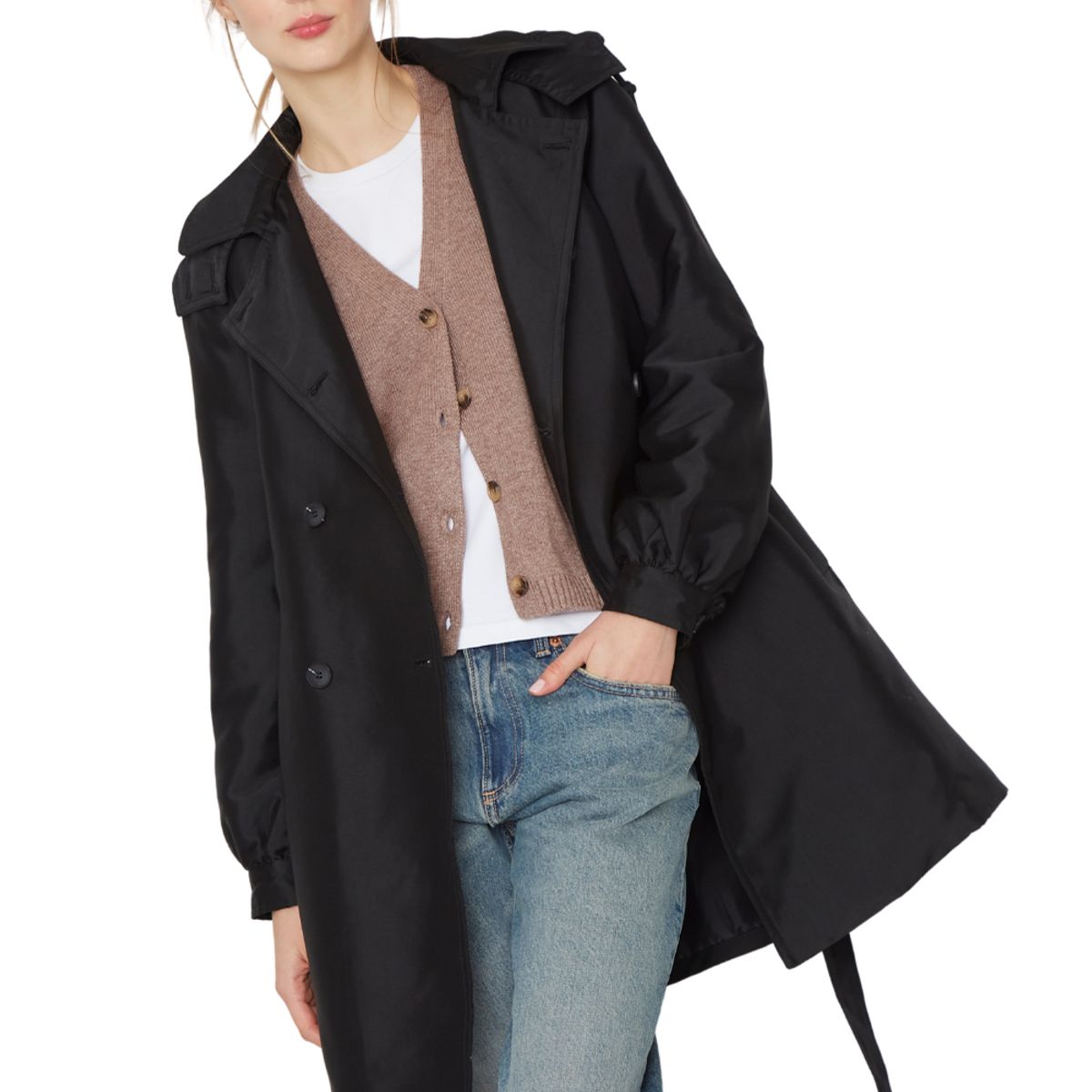 JACINTA TIENDA - Trench Coat Royal negro Jacinta Tienda