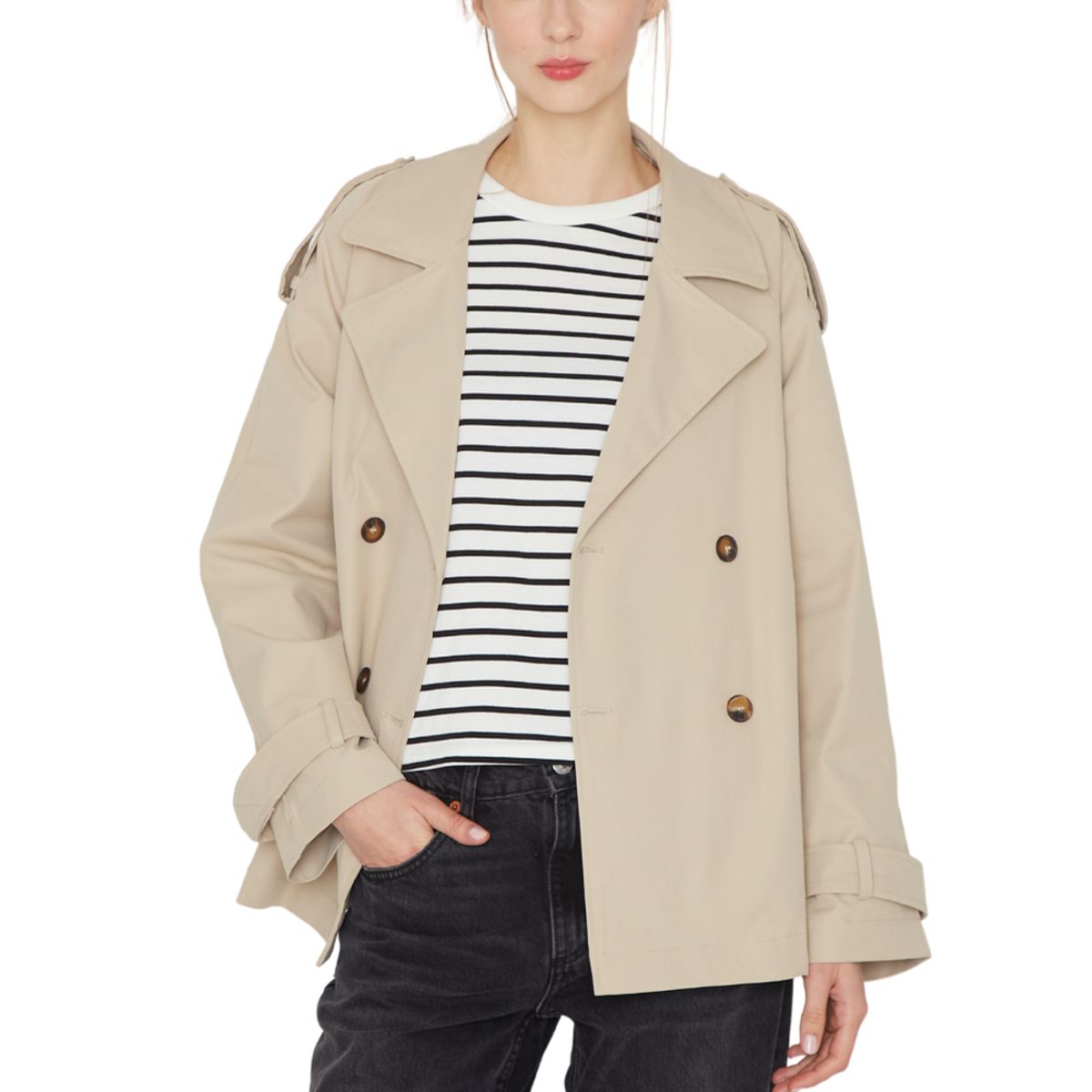 JACINTA TIENDA - Trench Coat Stone crudo Jacinta Tienda