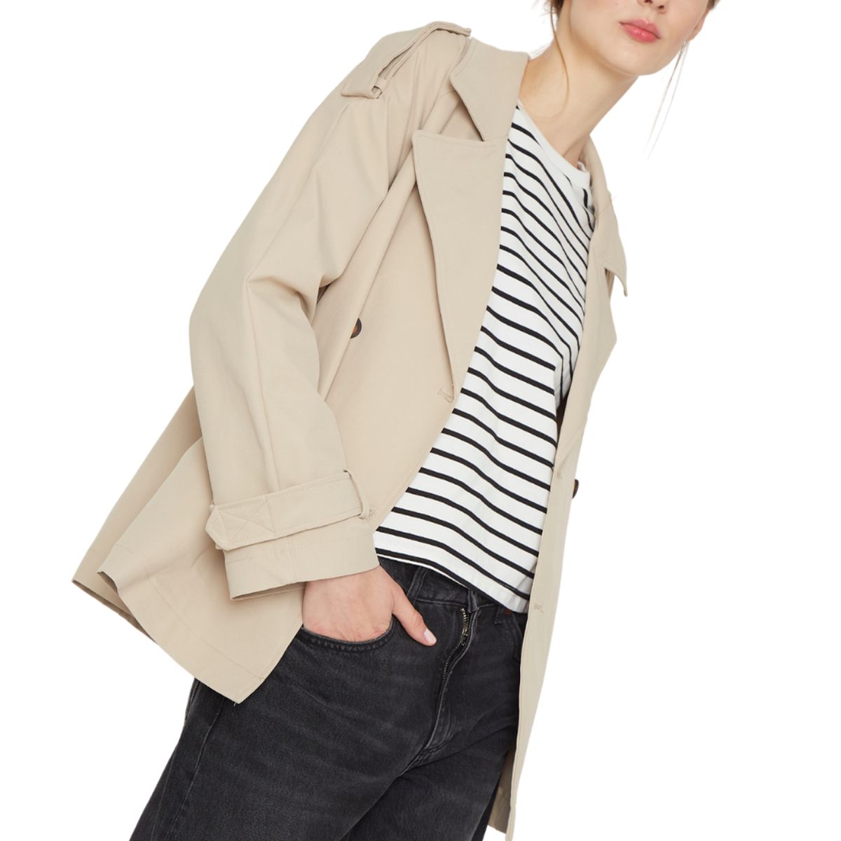 JACINTA TIENDA - Trench Coat Stone crudo Jacinta Tienda