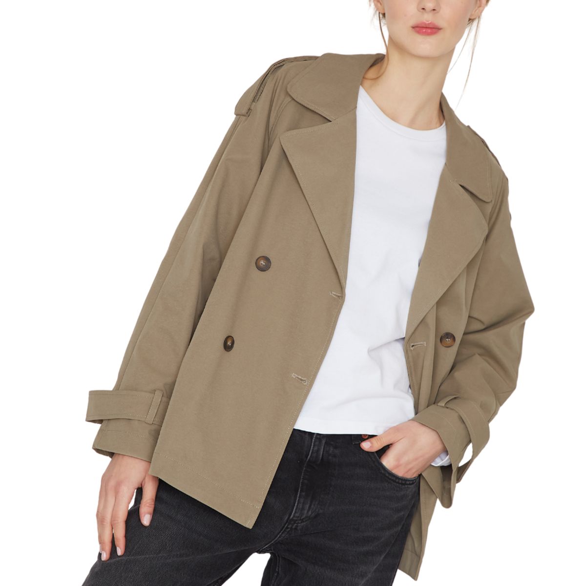 JACINTA TIENDA - Trench Coat Stone verde Jacinta Tienda
