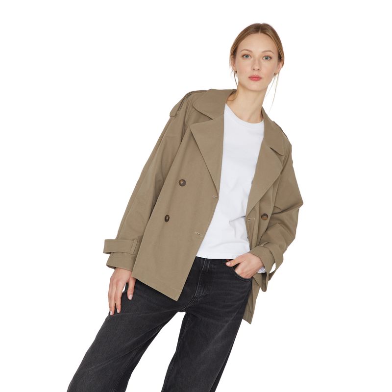 JACINTA TIENDA - Trench Coat Stone verde Jacinta Tienda.