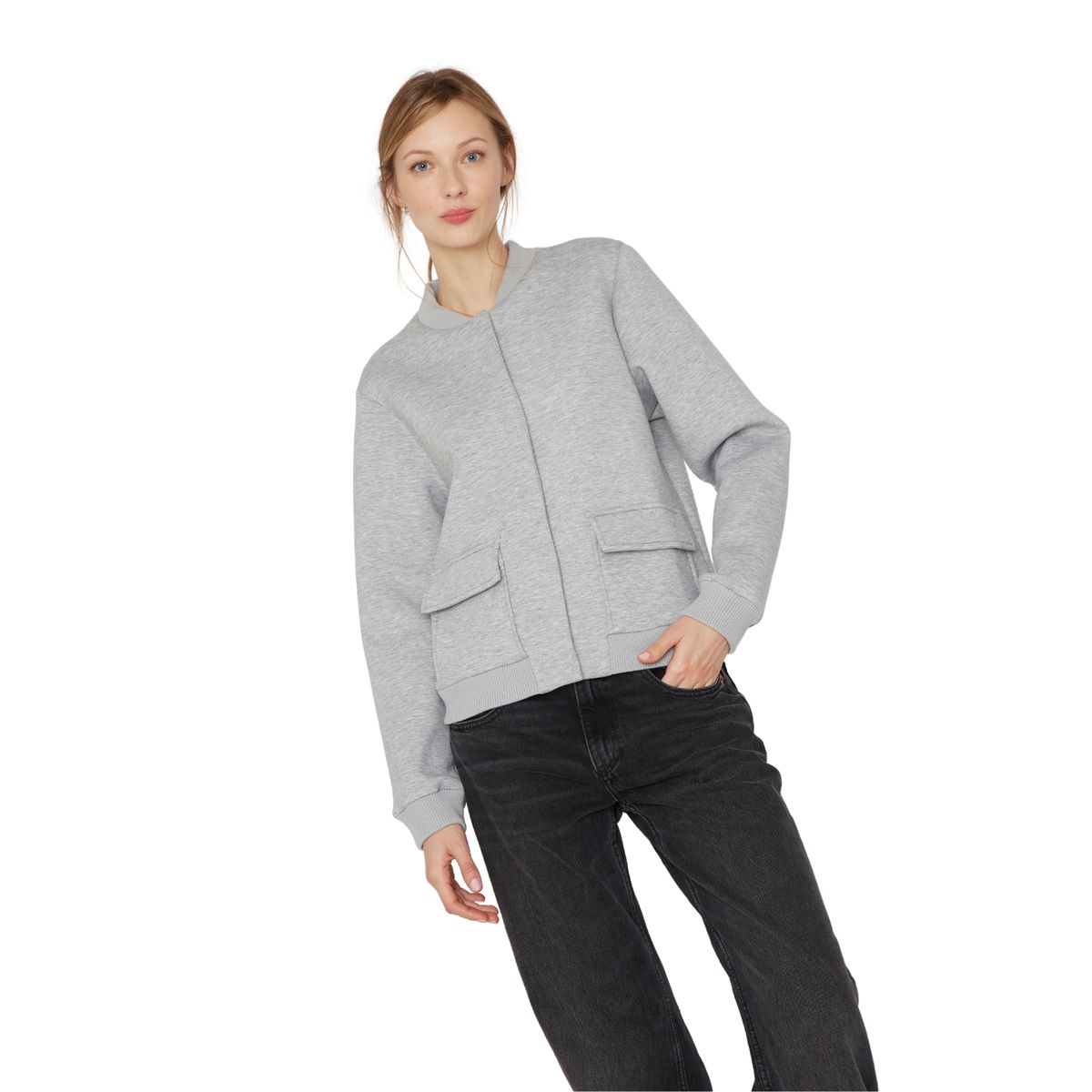 JACINTA TIENDA - Bomber Sport gris Jacinta Tienda