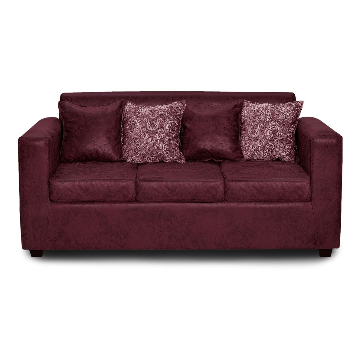 ADONIS LEUDH - Sofá 3 Personas Ezeiza Envejecido Burdeo