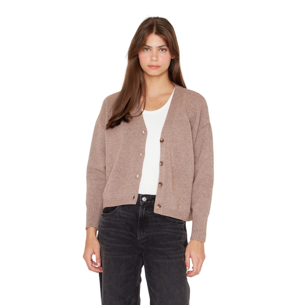 JACINTA TIENDA - Chaleco Stone café Jacinta Tienda