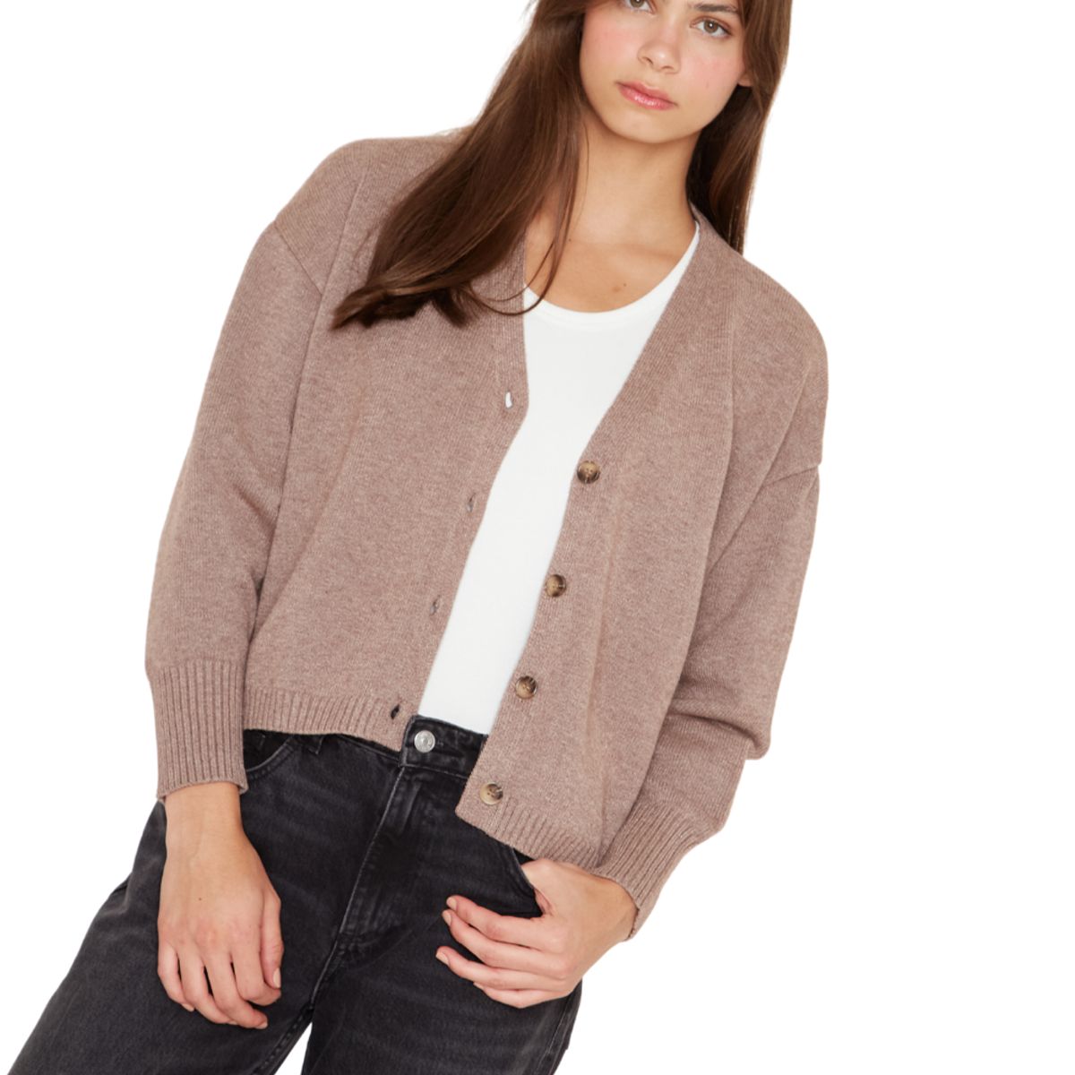 JACINTA TIENDA - Chaleco Stone café Jacinta Tienda