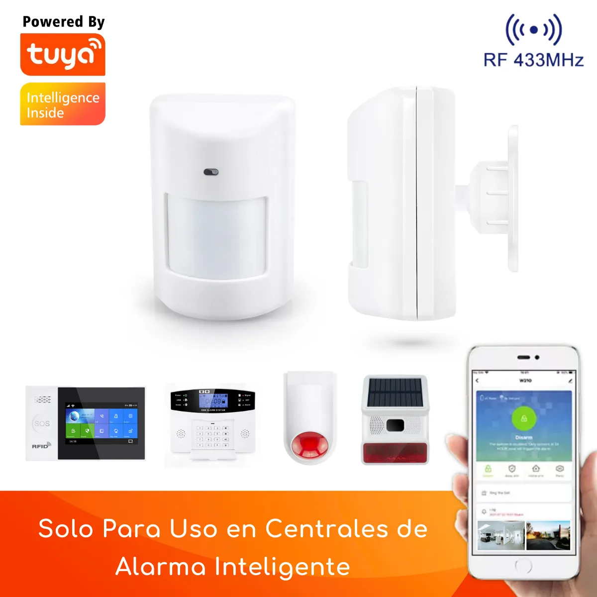 D MOTICA - Sensor De Movimiento Pir Infrarrojo Antimascotas 433mhz