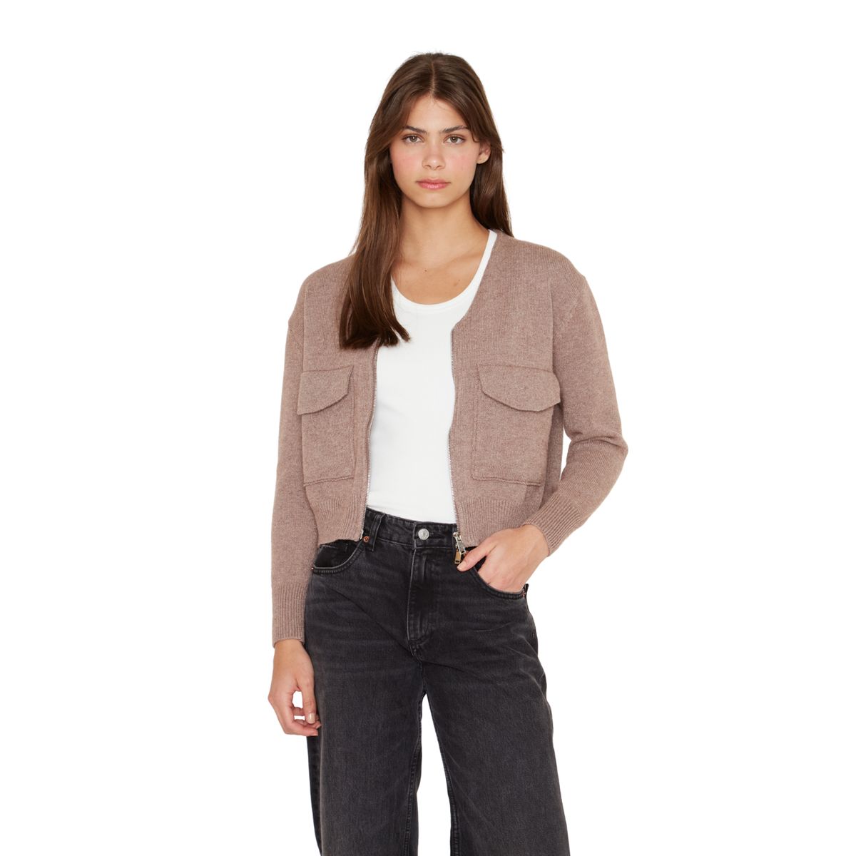 JACINTA TIENDA - Chaleco Cargo café Jacinta Tienda