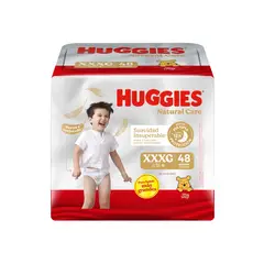HUGGIES - Pañal Natural Care Talla XXxg 48 unidades (Triple X)