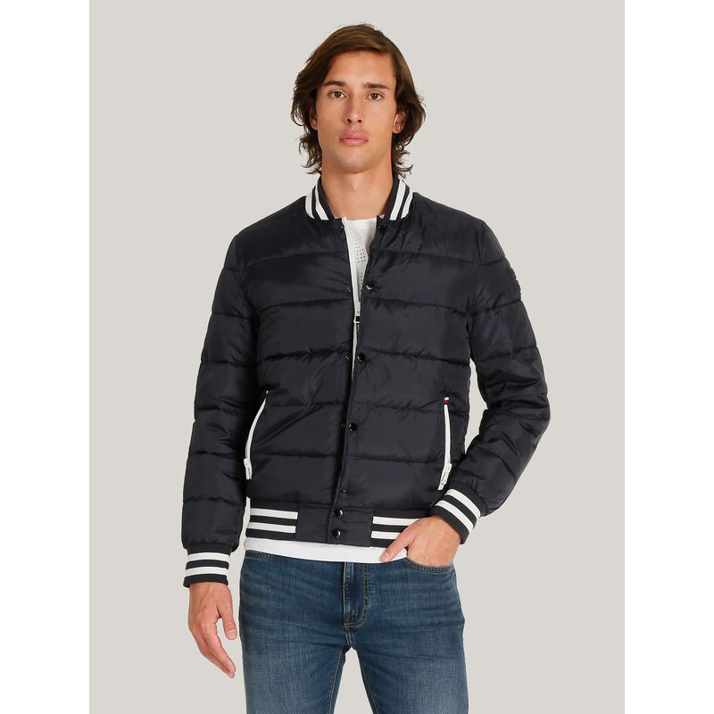 TOMMY HILFIGER - Chaqueta Quilted Bomber Con Logo Azul Tommy Hilfiger