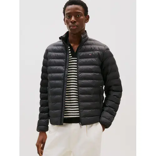 TOMMY HILFIGER - Parka Packable Solid Con Logo Negro