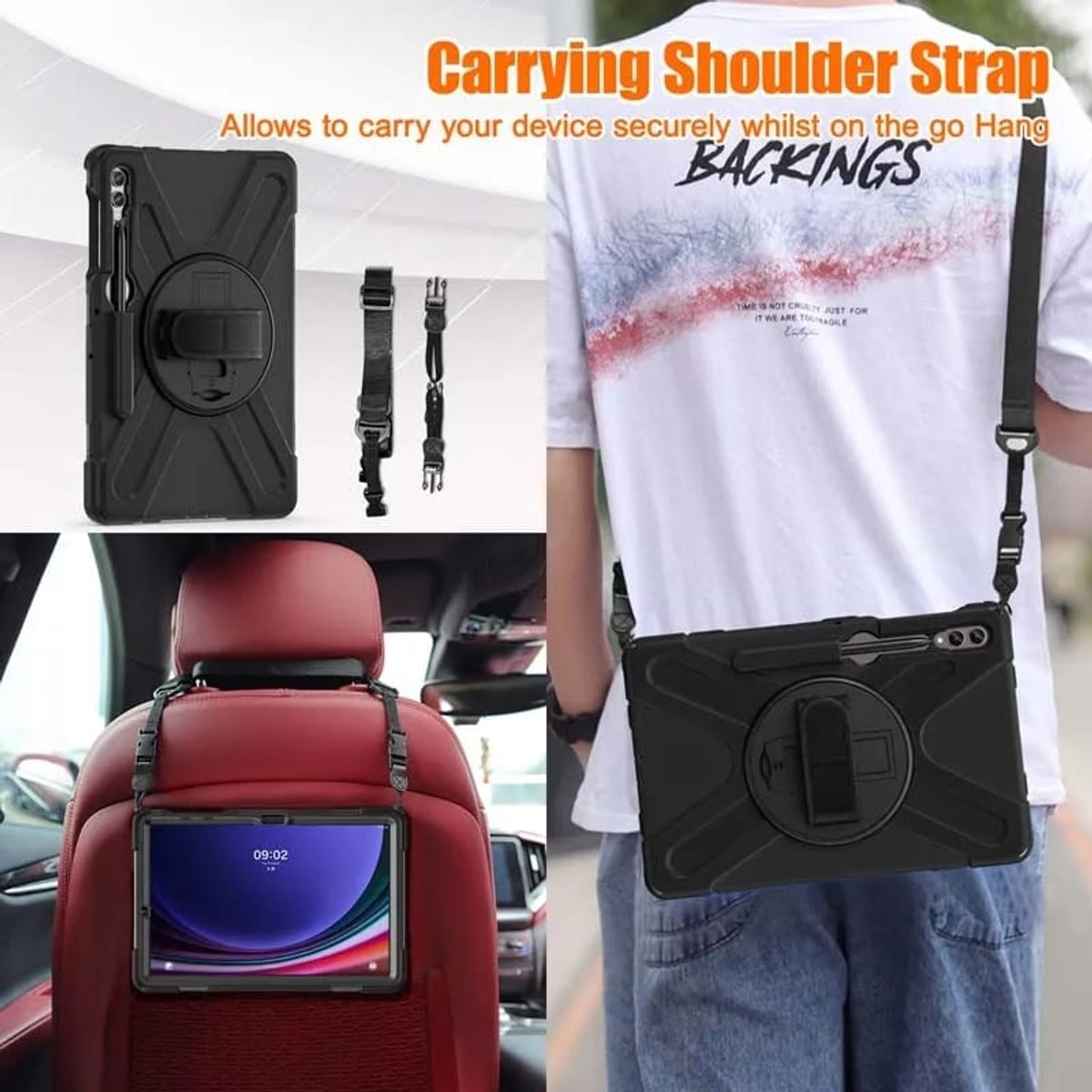 GENERICO - Funda Antigolpes Para Samsung Galaxy Tab S10+ Plus Negro
