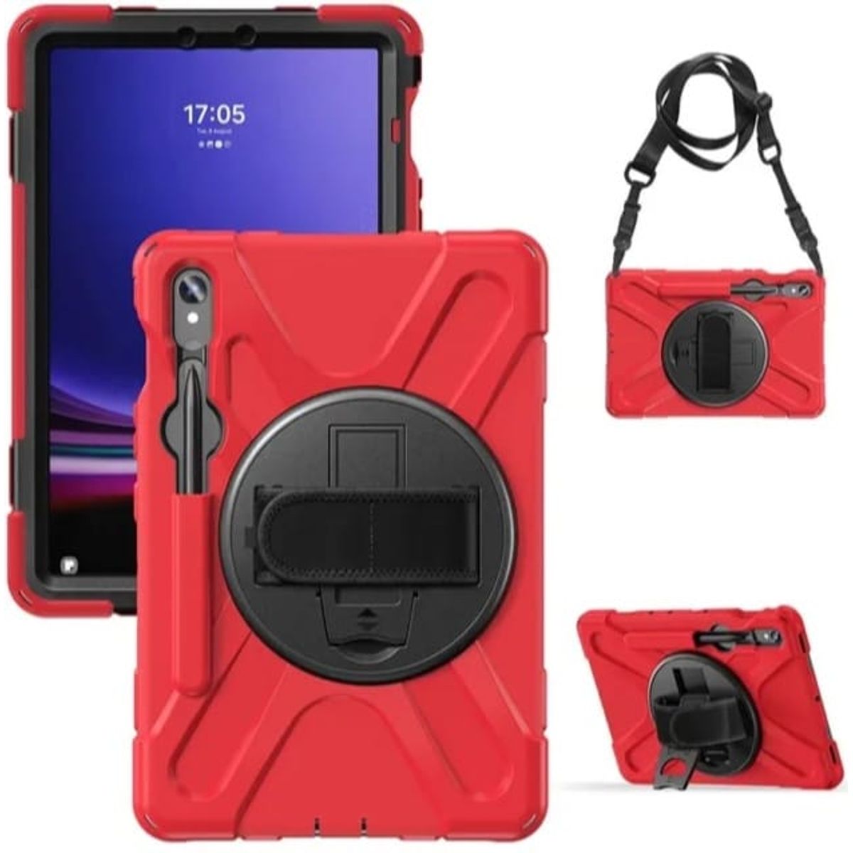 GENERICO - Funda Antigolpes Para Samsung Galaxy Tab S9 FE-S9 Rojo