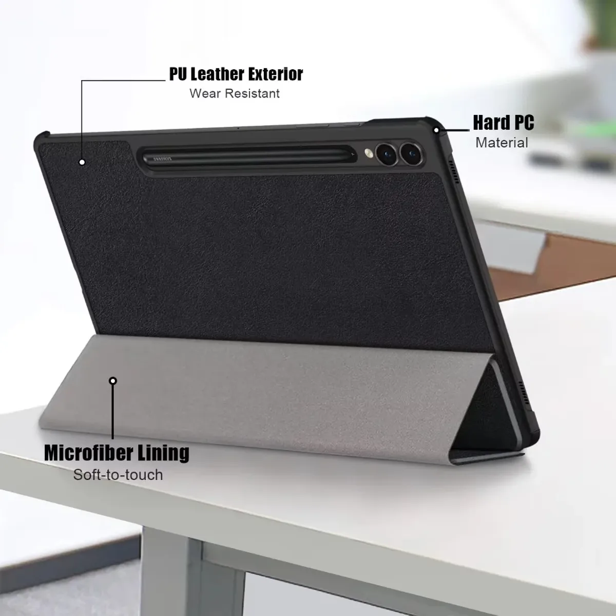 GENERICO - Funda Inteligente Para Samsung Galaxy Tab S9 FE+-S9+ Negro