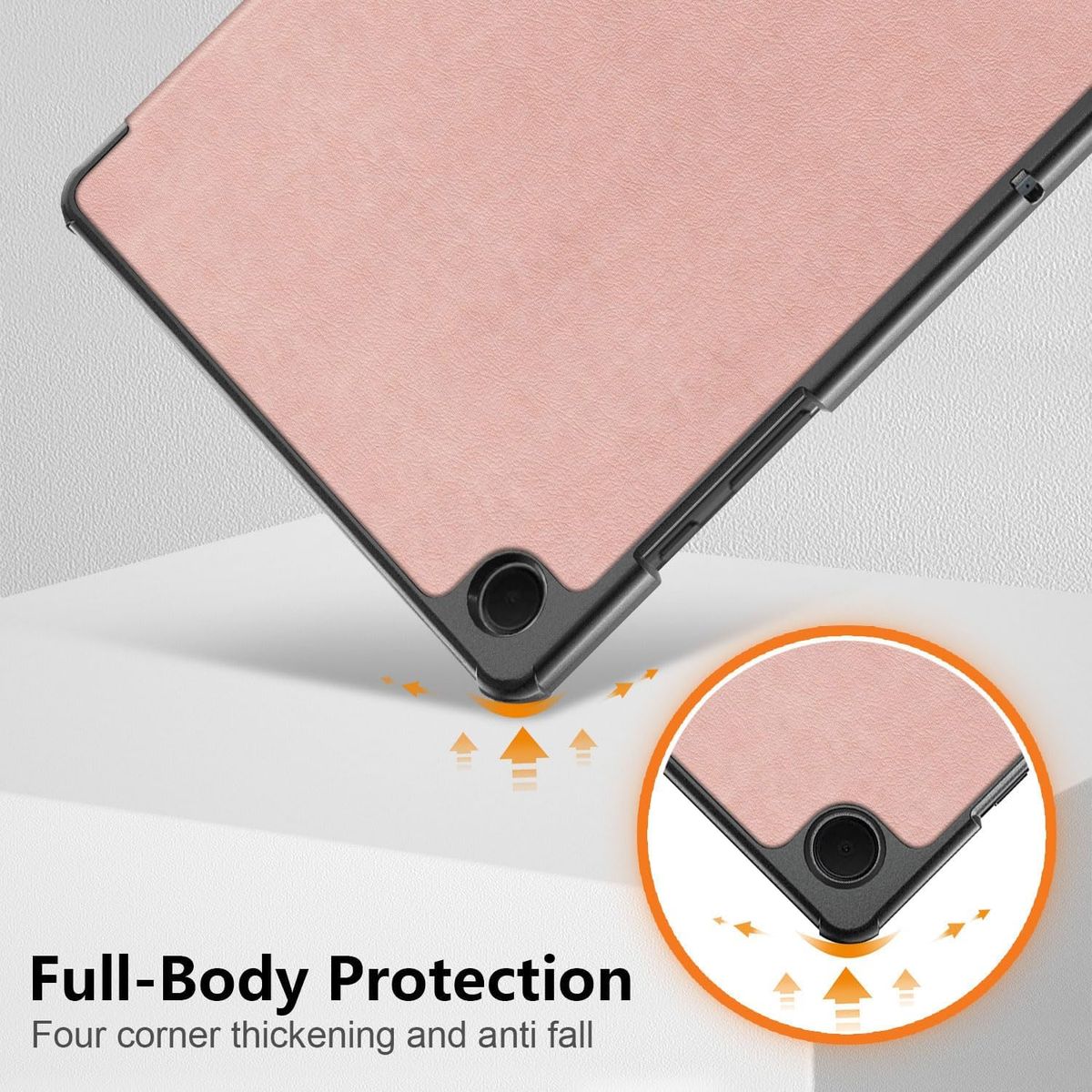 GENERICO - Funda Inteligente Para Samsung Galaxy Tab A9+ Rosa Gold