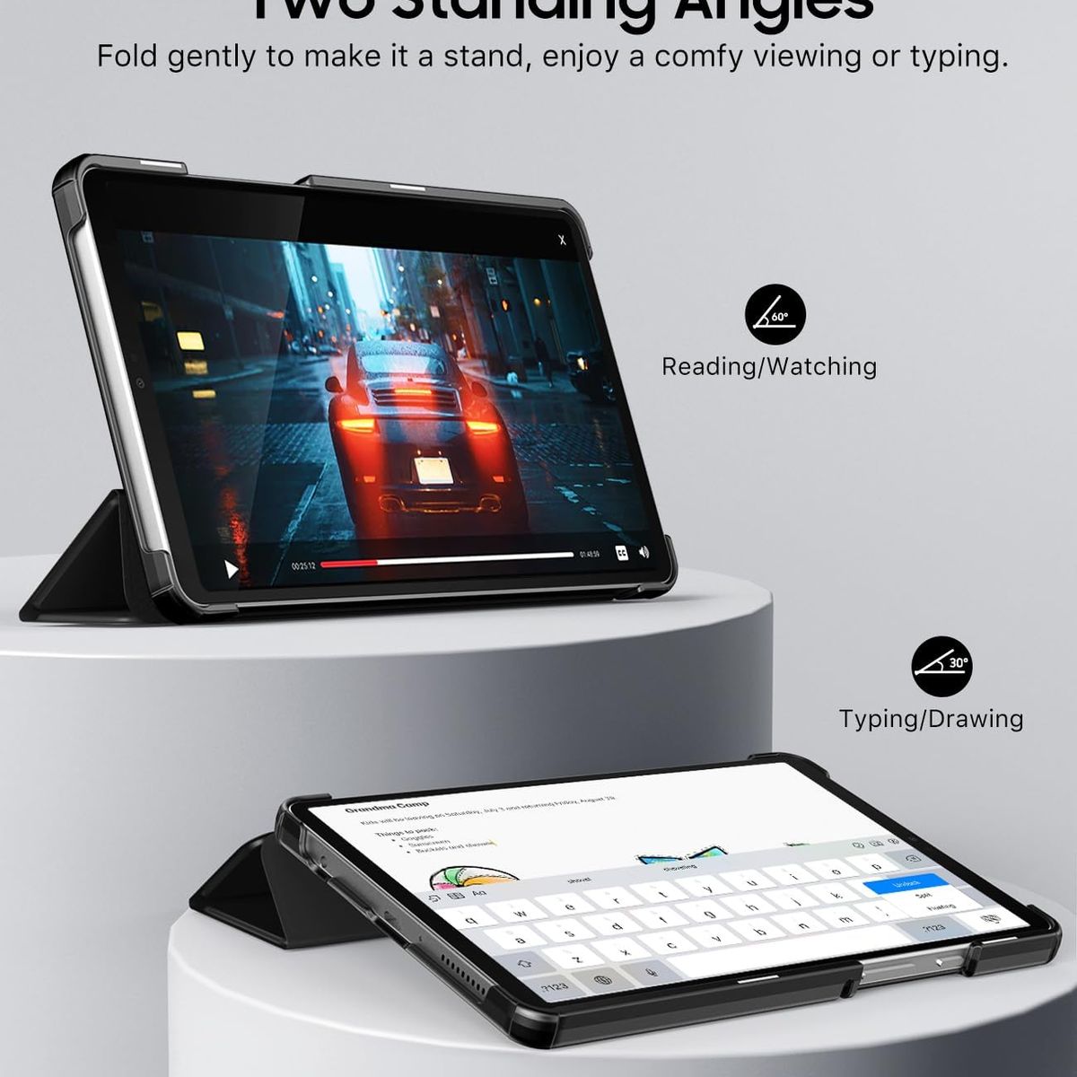 GENERICO - Funda Inteligente Para Samsung Galaxy Tab A9 8.7 Negro