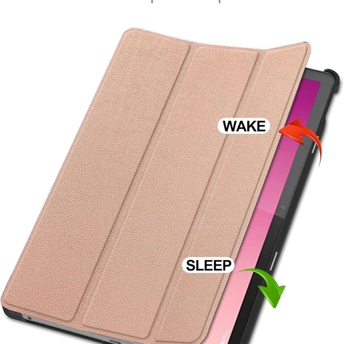 GENERICO - Funda Inteligente Para Lenovo Tab P12 Rosa Gold