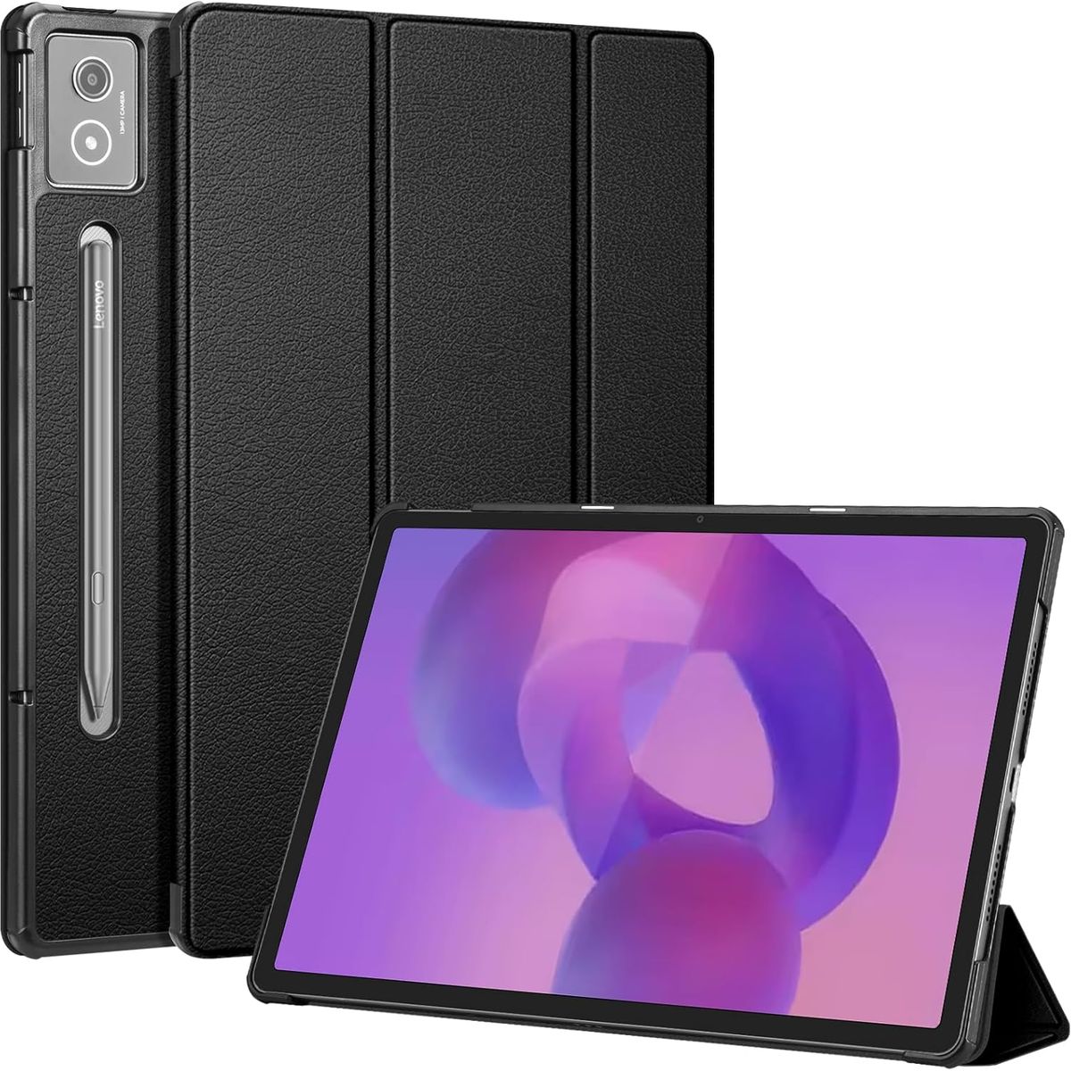GENERICO - Funda Inteligente Para Lenovo Idea Tab Pro 12.7 Negro