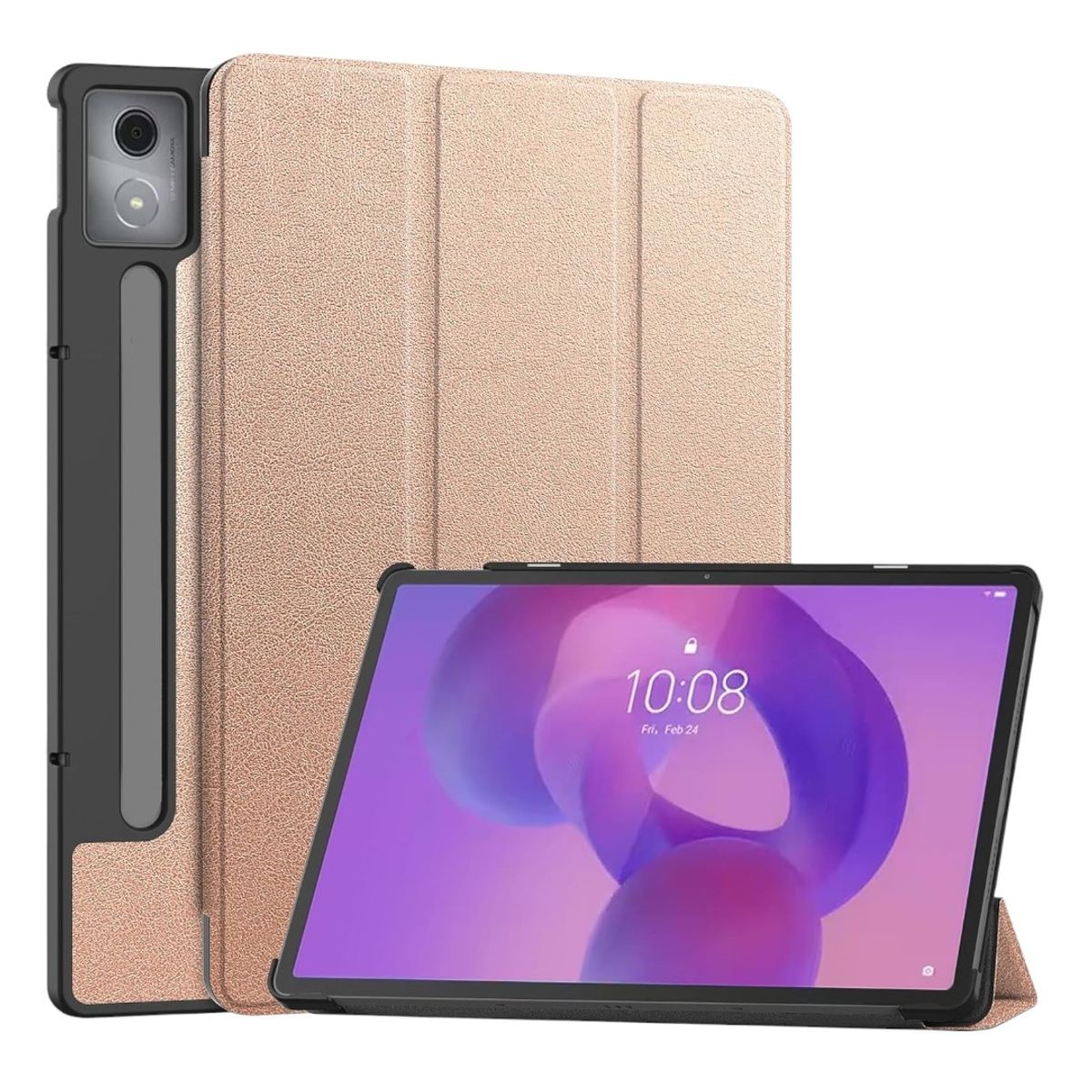 GENERICO - Funda Inteligente Para Lenovo Idea Tab Pro 12.7 Rosa Gold