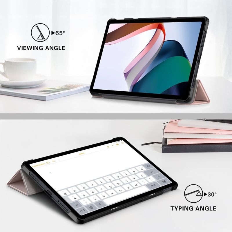 GENERICO - Funda Inteligente Para Xiaomi Redmi Pad SE 8.7 Rosa Gold