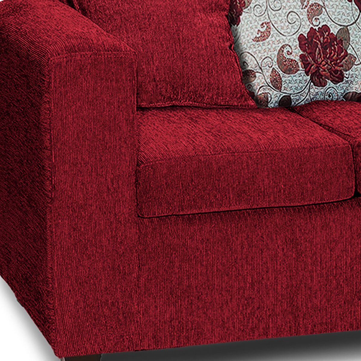 ADONIS LEUDH - Living 3+2 Ezeiza Chenille Rojo Italiano