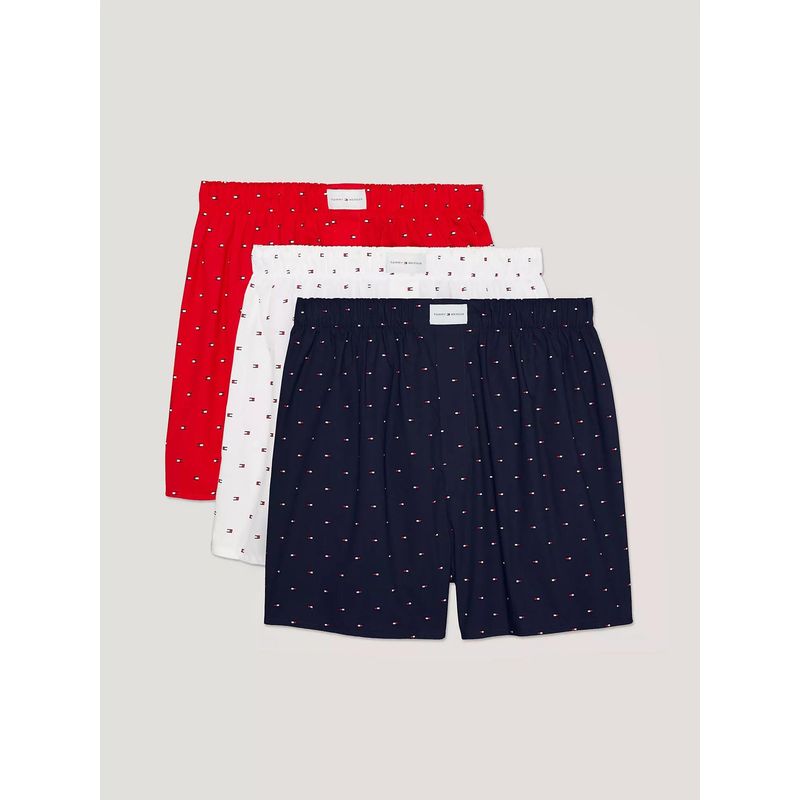 TOMMY HILFIGER - Pack De 3 Bóxer Classic De Algodón Multicolor Tommy Hilfiger