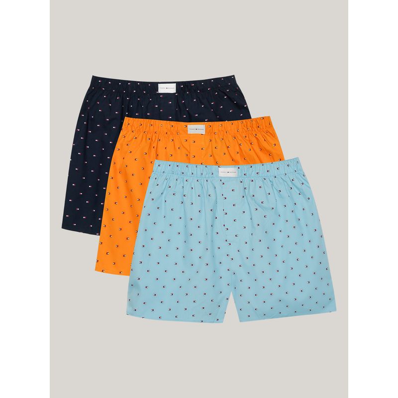 TOMMY HILFIGER - Pack De 3 Bóxer Classic De Algodón Multicolor Tommy Hilfiger