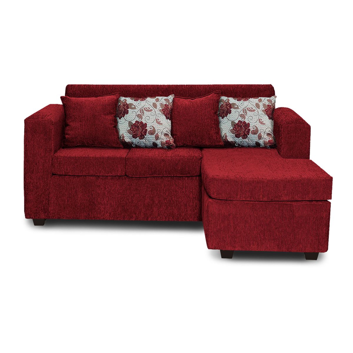 ADONIS LEUDH - Sofá Seccional Intercambiable Ezeiza Chenille Rojo Italiano