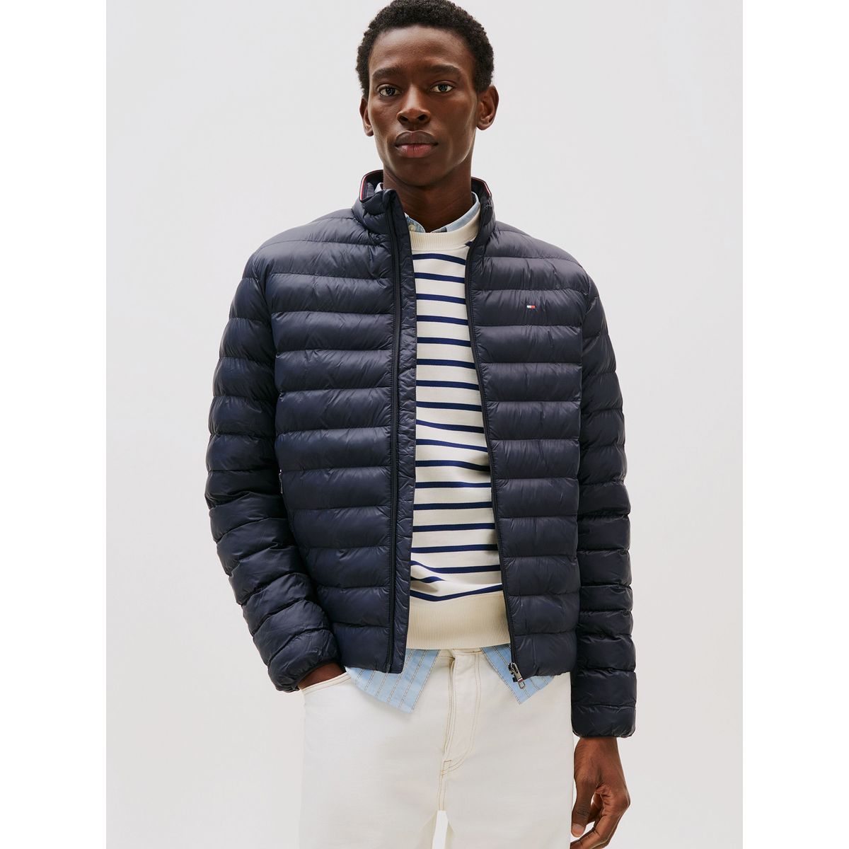 TOMMY HILFIGER - Parka Packable Solid Con Logo Azul Tommy Hilfiger