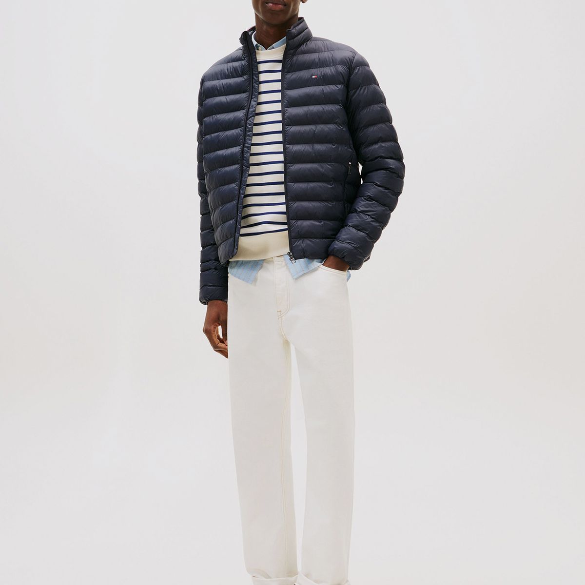 TOMMY HILFIGER - Parka Packable Solid Con Logo Azul Tommy Hilfiger