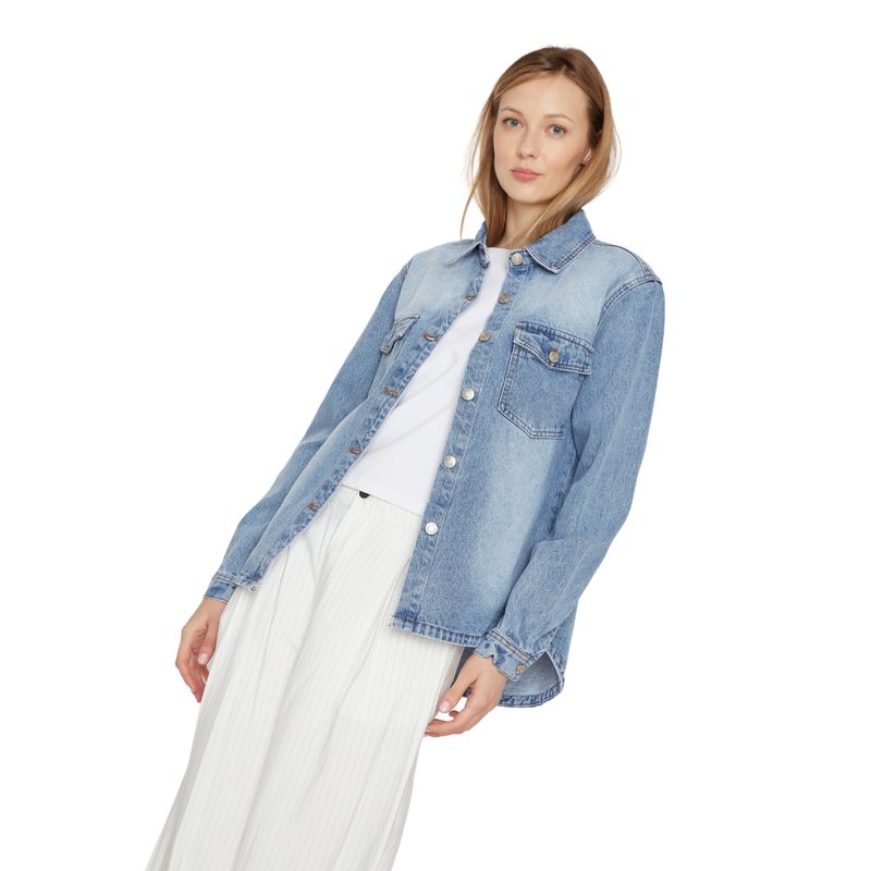 JACINTA TIENDA - Camisa Porter Bolsillos azul Jacinta Tienda