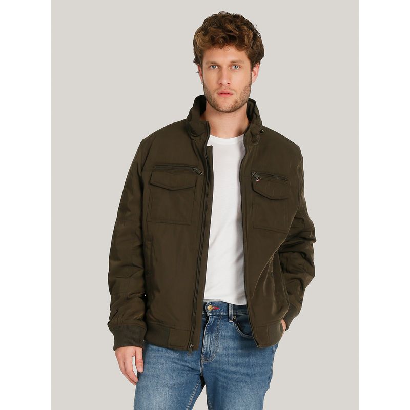 TOMMY HILFIGER - Chaqueta Bomber Acolchada Verde Tommy Hilfiger
