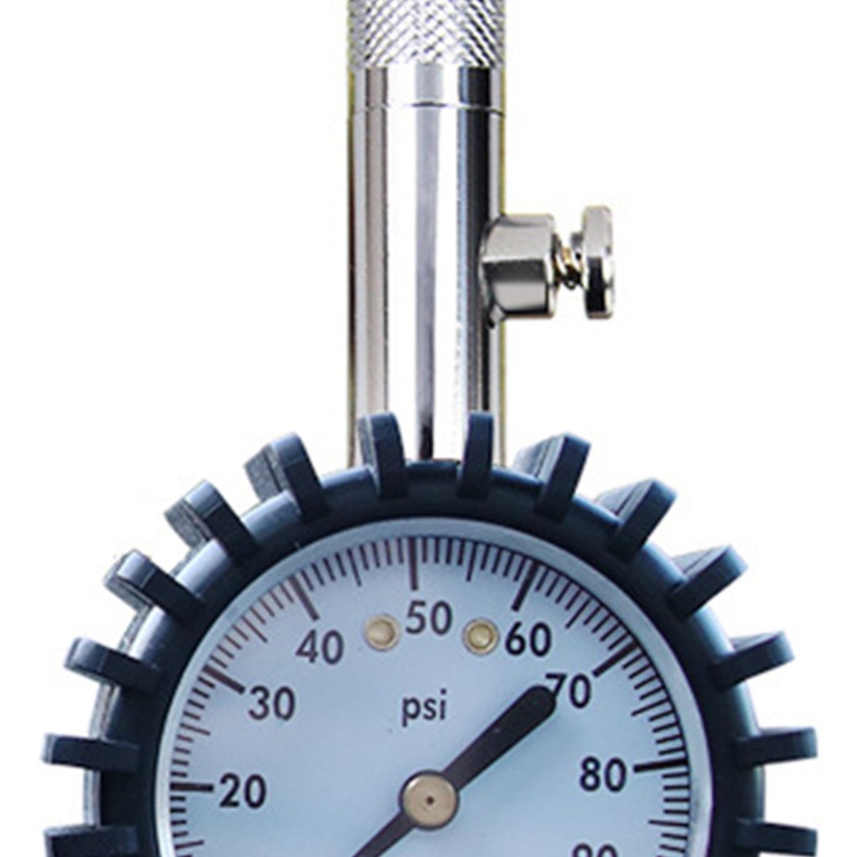 GENERICO - Manómetro De Presión De Neumáticos 0-100 Psi-Plata