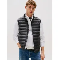 Parka Vest Packable Solid Negro