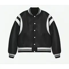 KIBOU - Chaqueta Universitaria Ecocuero para Niños