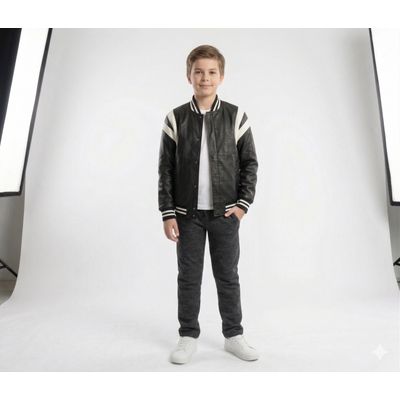 Imagen 2 del producto Chaqueta Universitaria Ecocuero para Niños