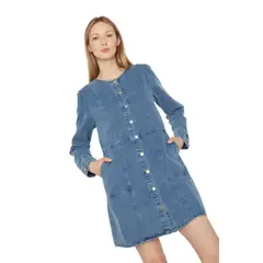JACINTA TIENDA - Vestido Demin Stone azul