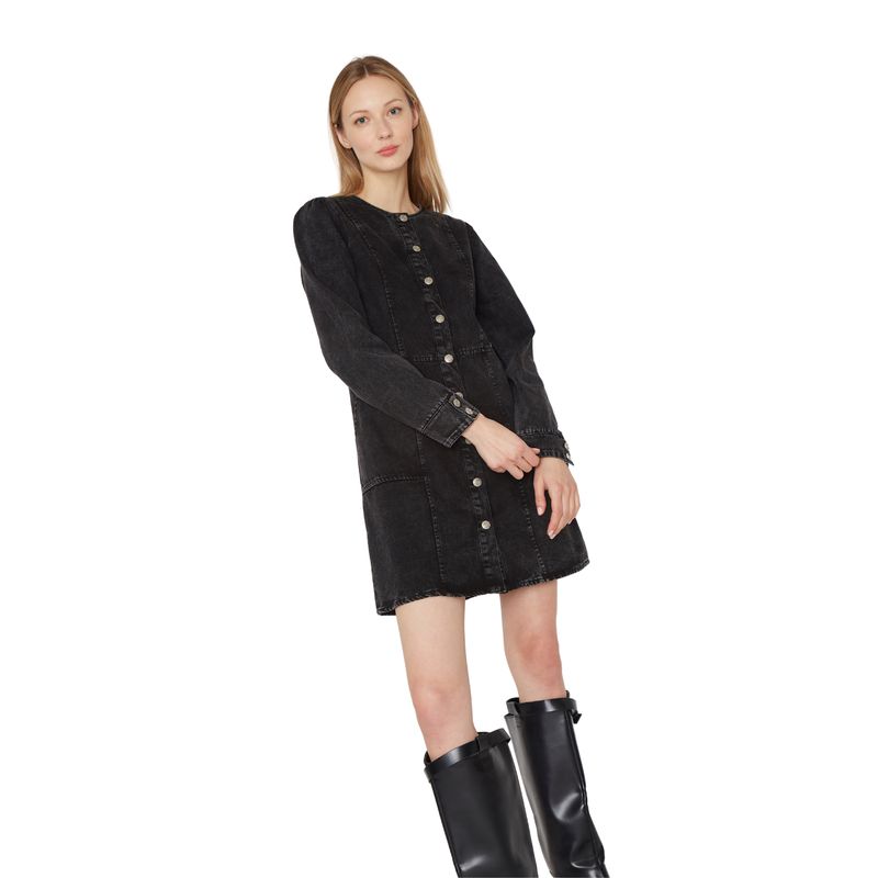 JACINTA TIENDA - Vestido Denim Stone negro Jacinta Tienda