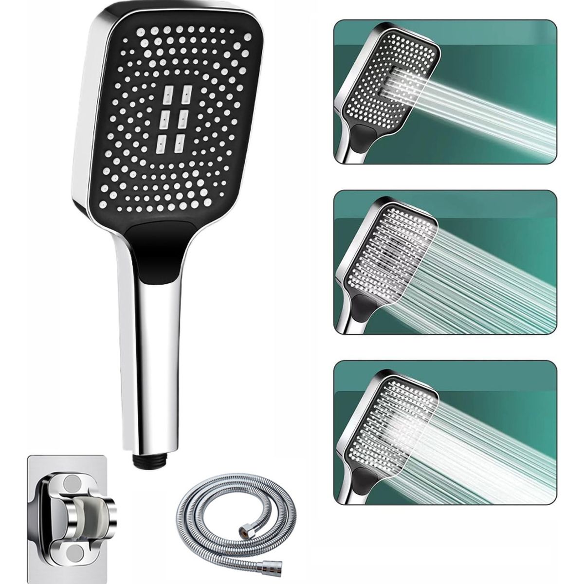 GENERICO - 3 Modos Ducha De Lluvia De Alta Presión De Gran Caudal