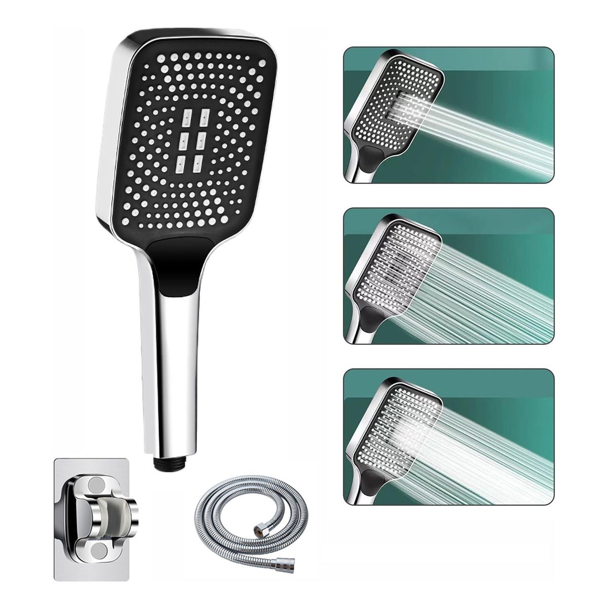 GENERICO - 3 Modos Ducha De Lluvia De Alta Presión De Gran Caudal