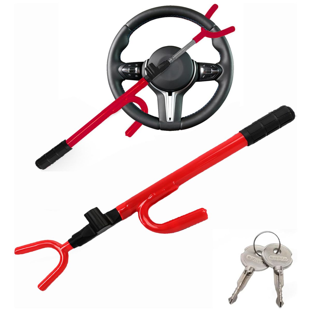 GENERICO - Ajustable De Seguridad Del Coche De Bloqueo Del Volante