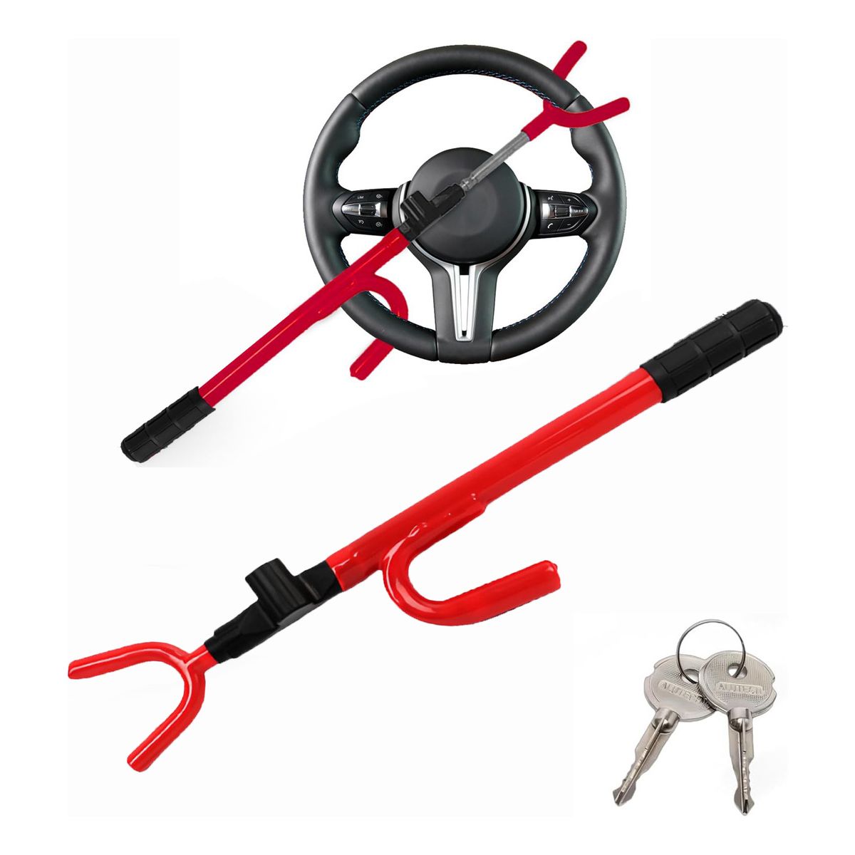 GENERICO - Ajustable De Seguridad Del Coche De Bloqueo Del Volante