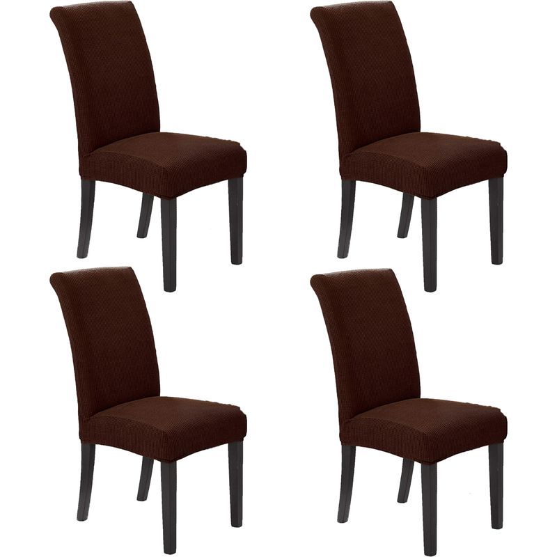GENERICO - Pack 4 De Fundas De Sillas Para Comedor Tela Gruesa-Curry
