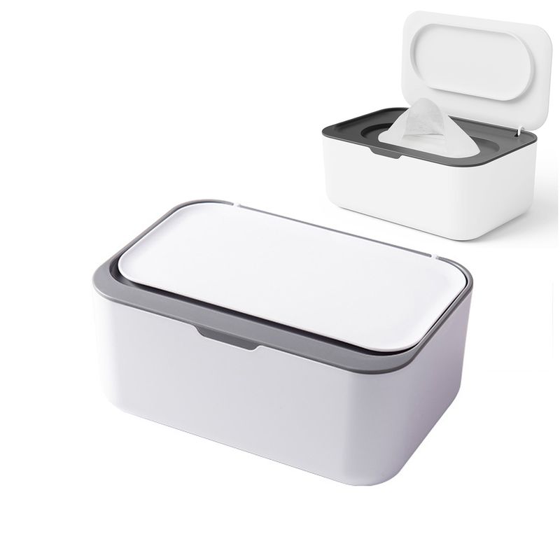 GENERICO - 19x13x7cm Organizador De Toallitas Húmedas-Blanco