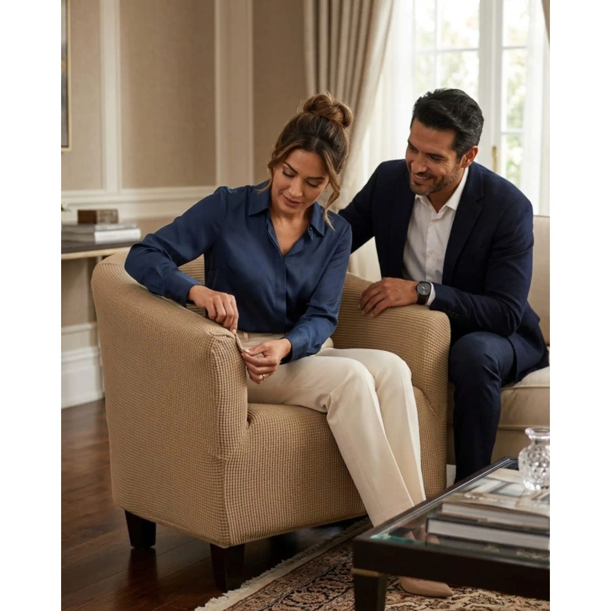 GENERICO - Funda para Poltrona Elástica y Ajustable Protector de Sillón Premium